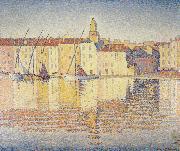 Paul Signac houses in the port saint tropez opus oil painting